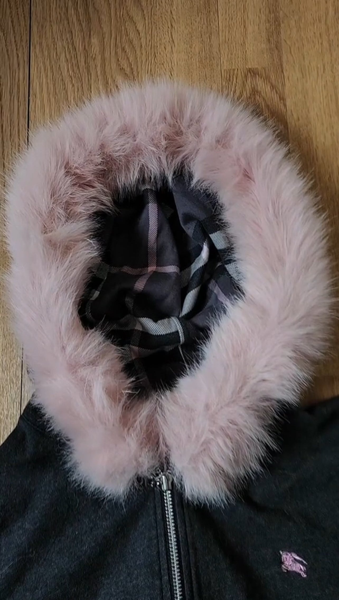 Fur Zip Up Hoodie