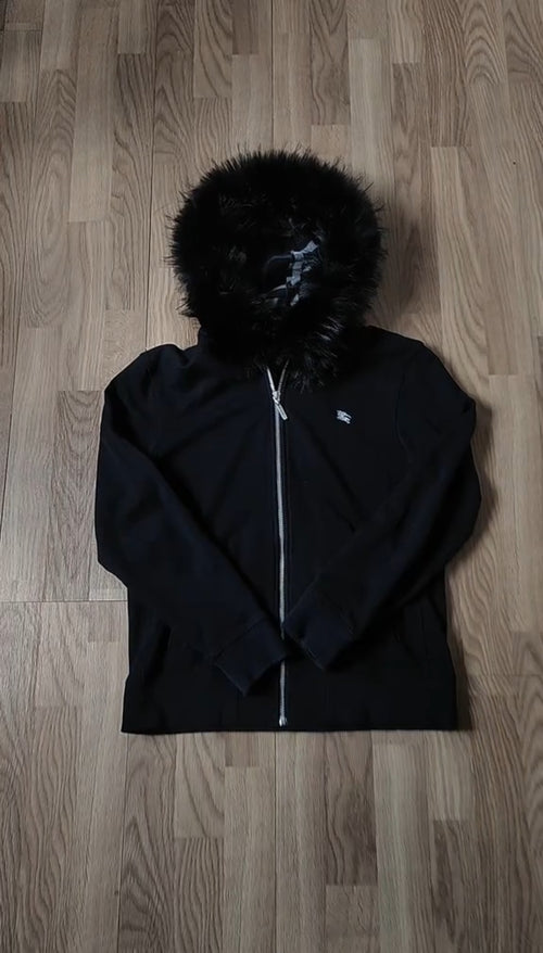 Fur Zip Up Hoodie