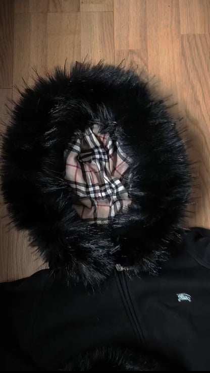 Fur Zip Up Hoodie